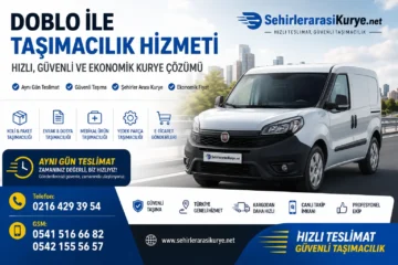 Doblo ile taşımacılık hizmeti sunan şehirler arası hızlı kurye aracı